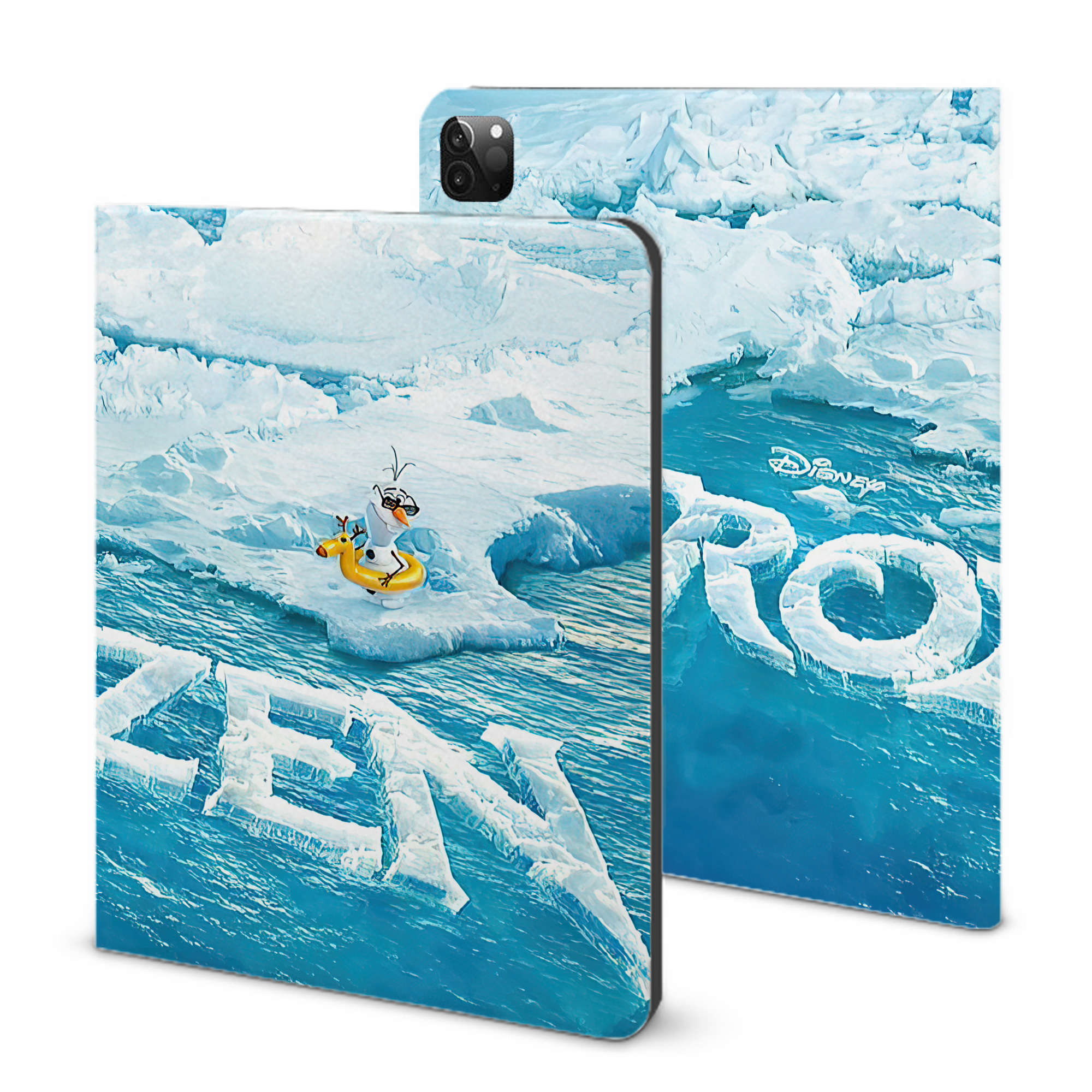 （画像用） アナと雪の女王 アンナ エルサ Frozen Anna Elsa IPadケース ペンホルダー付き ブックスタイルデザイン